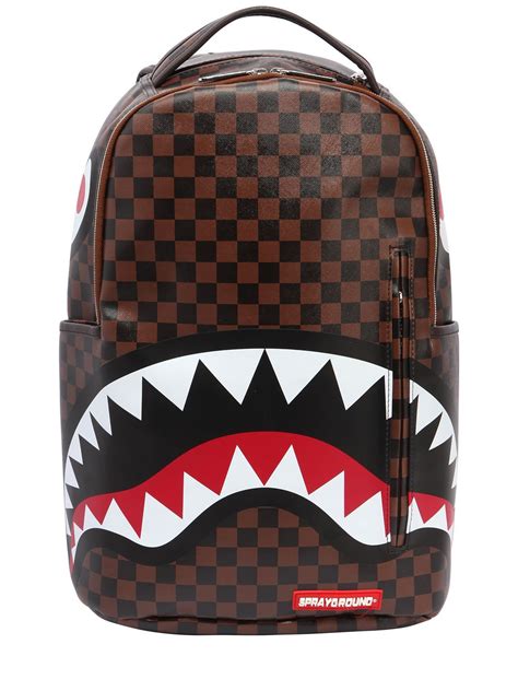 sprayground fake leather bag